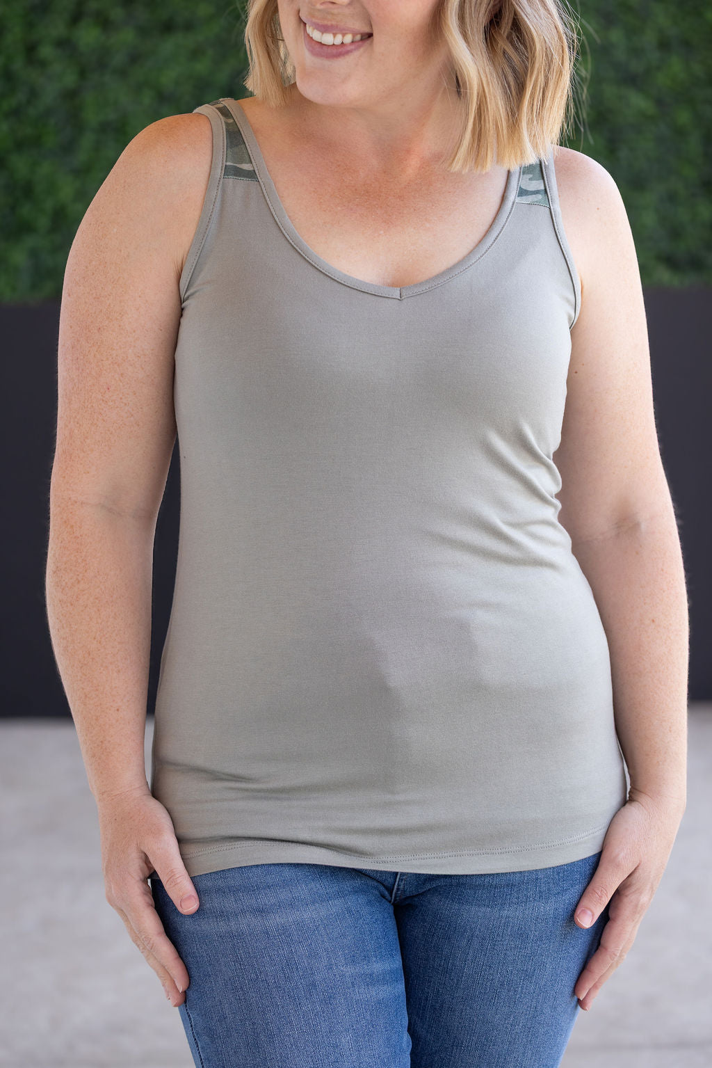 Poppy Tank - Olive and Camo